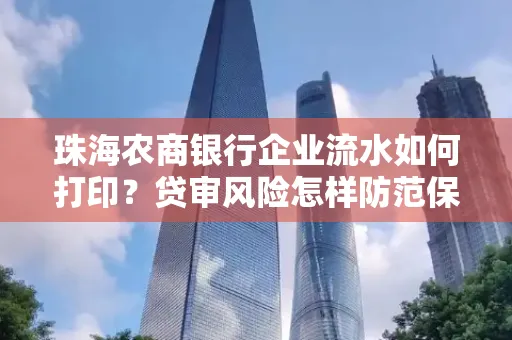 珠海农商银行企业流水如何打印？贷审风险怎样防范保高额度？