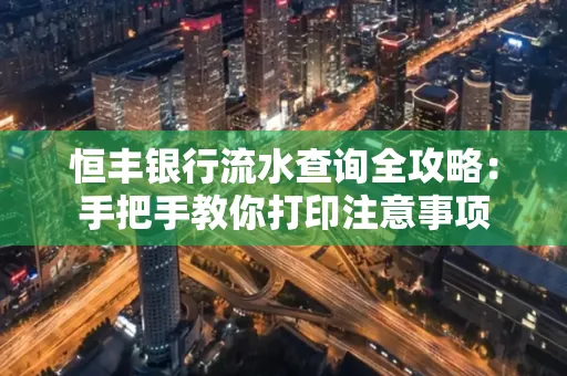 恒丰银行流水查询全攻略：手把手教你打印注意事项