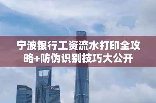 宁波银行工资流水打印全攻略+防伪识别技巧大公开