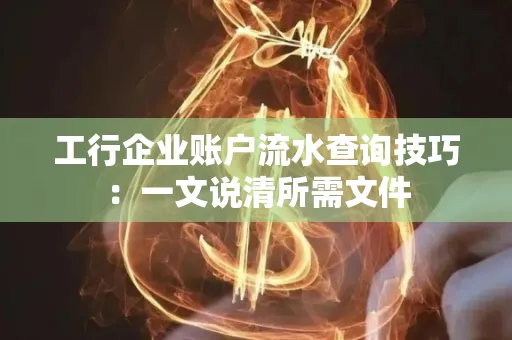 工行企业账户流水查询技巧：一文说清所需文件