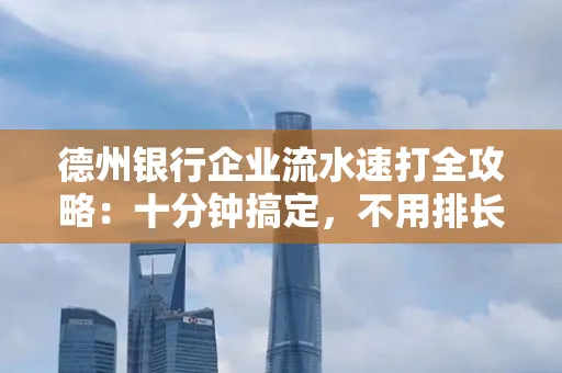 德州银行企业流水速打全攻略：十分钟搞定，不用排长队！