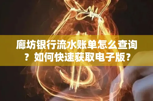廊坊银行流水账单怎么查询？如何快速获取电子版？