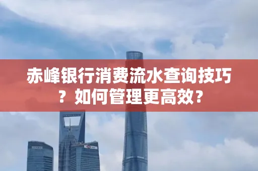 赤峰银行消费流水查询技巧？如何管理更高效？