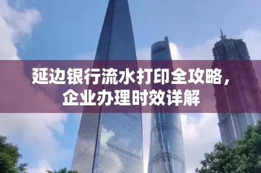 延边银行流水打印全攻略，企业办理时效详解